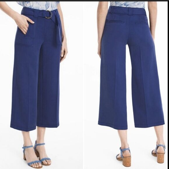 WHITE HOUSE BLACK MARKET The Wide Leg Crop Pants S - Picture 9 of 9